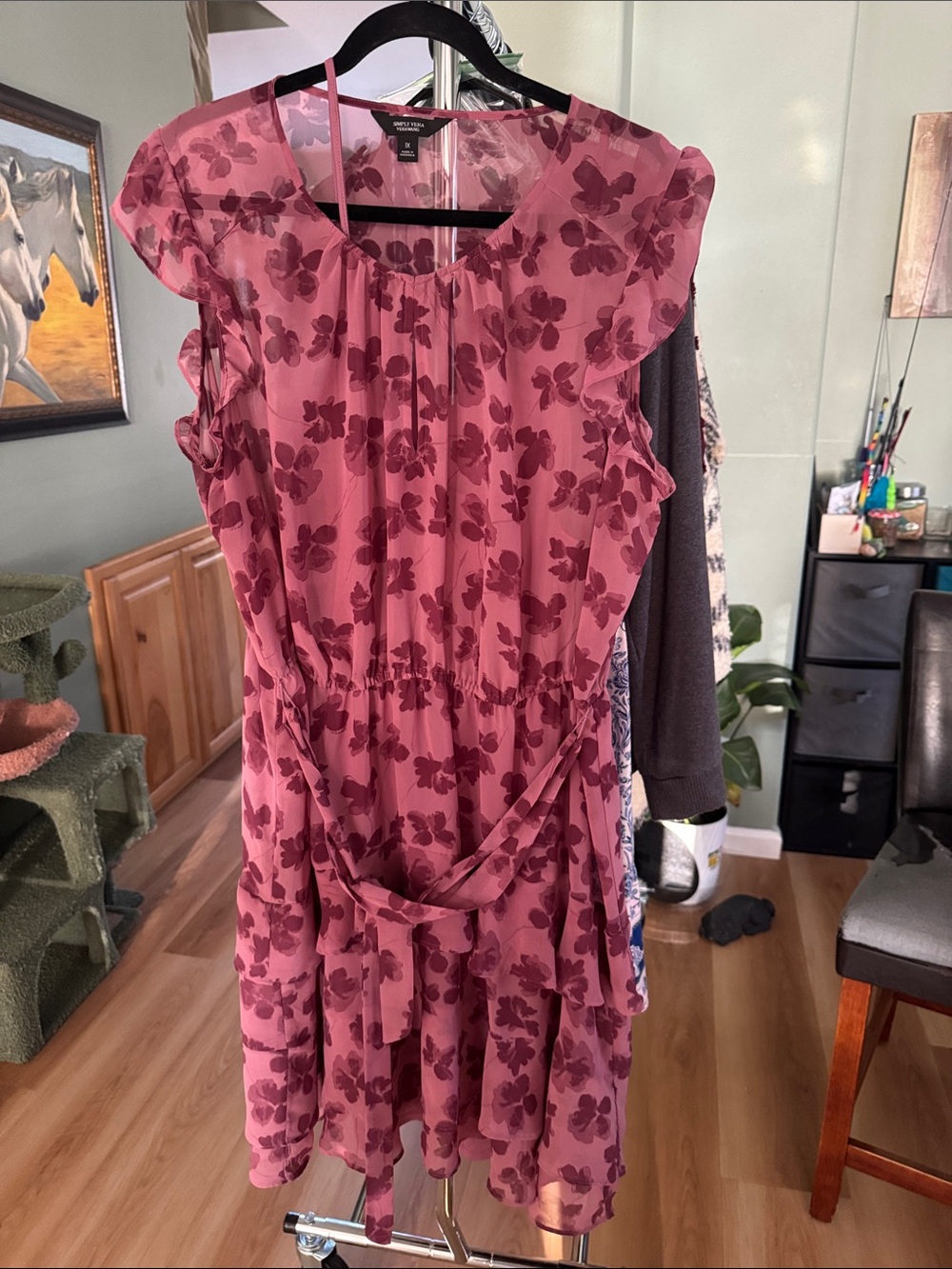 Simply Vera Wang 2 Layer Fun Dress - 1XL Plus Size